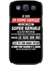 Load image into Gallery viewer, Je Suis Un Homme Chanceux J'ai Line Femme Custom Design Je Suis Son Roi Phone case