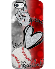 Load image into Gallery viewer, Baseball Peaceful Love Gift For Baseball Lovers Phone case