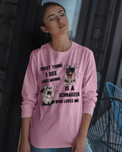 Load image into Gallery viewer, I See Every Morning Is A Schnauzer Who Loves Me Unisex Long Sleeve