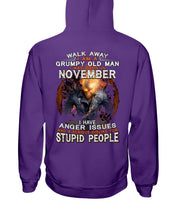 Load image into Gallery viewer, Walk Away I Am A Grumpy Old Man Who Was Born In November Birthday Gift Hoodie