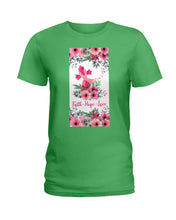 Load image into Gallery viewer, Lovely Phone Case With Pink Flowers Faith Hope Love Gift For Cancer Patients Ladies Tee