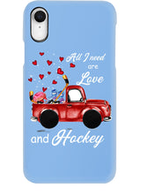 Load image into Gallery viewer, All I Need Are Love And Hockey Gift For Hockey Players Phone case