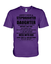 Load image into Gallery viewer, I Don't Have A Stepdaughter A Freaking Awesome Daughter Gift For Women Guys V-Neck