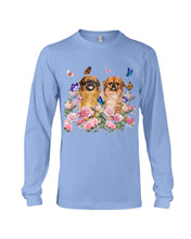 Load image into Gallery viewer, Pekingese With Peonies Gift For Dog Lovers Unisex Long Sleeve