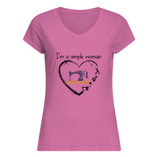 Load image into Gallery viewer, Sewing I'm A Simple Woman Gift For Women Ladies V-Neck