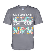 Load image into Gallery viewer, My Favorite Art Teacher Calls Me Mom For Personalized Job Gift Guys V-Neck