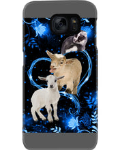 Load image into Gallery viewer, Lovely Phone Case Twinkling Blue Heart Gift For Goat Lovers Phone case