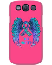 Load image into Gallery viewer, You Matter Ribbon Awareness With Angel Wings Phone case