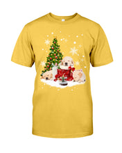 Load image into Gallery viewer, Funny Golden Retrievers Sleep In Red Boots Gift For Dog Lovers Guys Tee