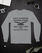 Load image into Gallery viewer, Reality Of Parenting Somewhere Between Sweer Child O' Mine Unisex Long Sleeve