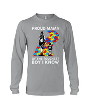 Load image into Gallery viewer, Proud Mama Of The Touchest Boy I Know Autism's Day Gift Unisex Long Sleeve