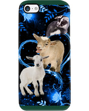 Load image into Gallery viewer, Lovely Phone Case Twinkling Blue Heart Gift For Goat Lovers Phone case