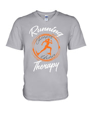 Load image into Gallery viewer, Running Cheaper Than Therapy Gift For Running Lovers Guys V-Neck