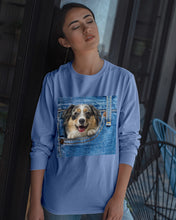 Load image into Gallery viewer, Australian Shepherd In Denim Pocket Gift For Dog Lovers Unisex Long Sleeve