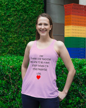 Load image into Gallery viewer, Thanks For Teaching Me How To Be A Man Ladies Flowy Tank