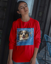 Load image into Gallery viewer, Australian Shepherd In Denim Pocket Gift For Dog Lovers Unisex Long Sleeve