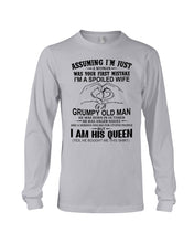 Load image into Gallery viewer, A Spoiled Wife Of An October Grumpy Old Man Birthday Meaningful Gift Unisex Long Sleeve