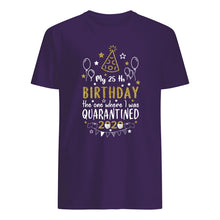 Load image into Gallery viewer, Vintage Funny My 45th Birthday The One Where I Was Quarantined Guys Tee