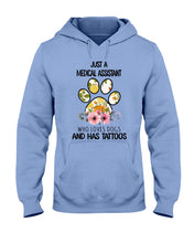 Load image into Gallery viewer, Medical Assistant Loves Dogs And Has Tattoos Gift For Dog Lovers Hoodie