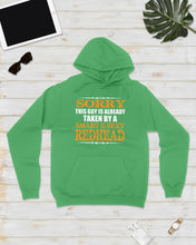 Load image into Gallery viewer, Sorry This Guy Is Already Taken By A Smart And Sexy Redhead Gift For Men Hoodie