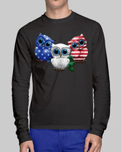 Load image into Gallery viewer, Lovely Phone Case Three Owl With US Flag Gift For Owl Lovers Unisex Long Sleeve