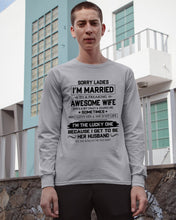 Load image into Gallery viewer, I'm The Lucky One Because I Get To Be Her Husband Gift For Husband Unisex Long Sleeve