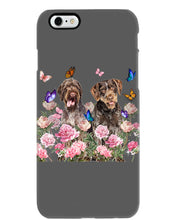 Load image into Gallery viewer, German Wirehaired Pointer With Peonies Gift For Dog Lovers Phone case