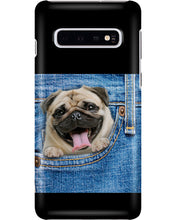 Load image into Gallery viewer, baby Pug In Denim Pocket Gift For Dog Lovers Phone case