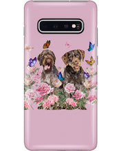 Load image into Gallery viewer, German Wirehaired Pointer With Peonies Gift For Dog Lovers Phone case