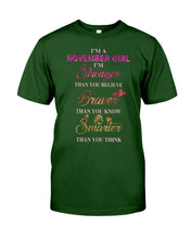 Load image into Gallery viewer, Birthday Gift For November Girl I'm Smarter Than You Think Guys Tee