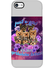 Load image into Gallery viewer, A Girl Loves Yorkshire Terrier Gift For Dog Lovers Phone case