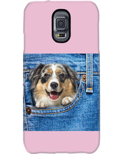 Load image into Gallery viewer, Australian Shepherd In Denim Pocket Gift For Dog Lovers Phone case