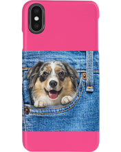 Load image into Gallery viewer, Australian Shepherd In Denim Pocket Gift For Dog Lovers Phone case