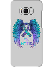 Load image into Gallery viewer, You Matter Ribbon Awareness With Angel Wings Phone case