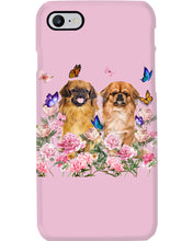 Load image into Gallery viewer, Pekingese With Peonies Gift For Dog Lovers Phone case