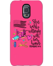 Load image into Gallery viewer, She Works Willingly With Her Hands Gift For Sew Lovers Phone case