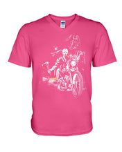 Load image into Gallery viewer, You're Not Alone Motorcycle Axe Gift For Men Guys V-Neck