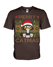 Load image into Gallery viewer, Merry Catmas Cute Funny Gifts Guys V-Neck