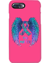 Load image into Gallery viewer, You Matter Ribbon Awareness With Angel Wings Phone case