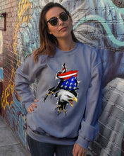 Load image into Gallery viewer, Eagle Giant Scratch USA Flag Gift For Women Sweatshirt