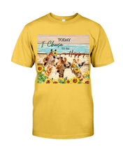 Load image into Gallery viewer, Giraffe Today I Choose To Be Happy Gift For Women Guys Tee