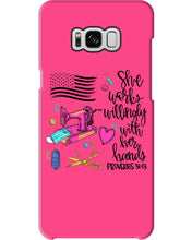 Load image into Gallery viewer, She Works Willingly With Her Hands Gift For Sew Lovers Phone case