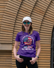 Load image into Gallery viewer, Good Girl Loves Her Mama Loves Jesus and America Too Design Ladies Tee