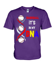 Load image into Gallery viewer, Baseball Be My DNA Gift For Sport Lovers Guys V-Neck