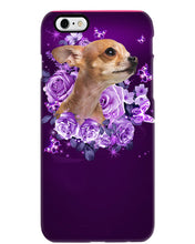 Load image into Gallery viewer, Purple Phone Case With Rose Gift For Chihuahua Lovers Phone case
