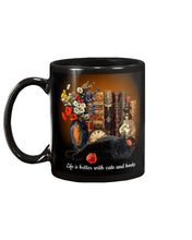 Load image into Gallery viewer, Black Cat Life Is Better With Books Gift For Cat Lovers Mug