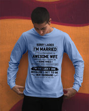 Load image into Gallery viewer, I'm The Lucky One Because I Get To Be Her Husband Gift For Husband Unisex Long Sleeve