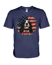 Load image into Gallery viewer, English Cocker Spaniel US Sunflower Gift For Dog Lovers Guys V-Neck