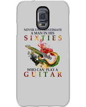 Load image into Gallery viewer, Never Underestimate A 60 Year Old Man Can Play A Guitar Phone case
