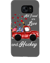 Load image into Gallery viewer, All I Need Are Love And Hockey Gift For Hockey Players Phone case